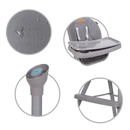 Стілець для годування 4в1 Kidwell EATAN Grey - мініатюра 5