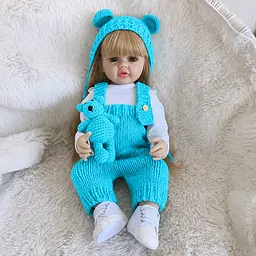 Реалістична Кукла Реборн 55 см повністю вінілова Doll Reborn Baby Born К0100323 - мініатюра 5