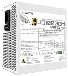Блок живлення Gigabyte GP-UD1000GM 1000W 80+ Gold ATX 3.1 ICE (GP-UD1000GM PG5 ICE) - мініатюра 2