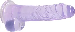 Фалоімітатор Realrock Crystal Clear Dildo Realistic 8 21 см фіолетовий - мініатюра 3