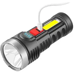 Світлодіодний ліхтар Police BL-822 ручний акумуляторний з бічним світлом 2800 mAh USB - мініатюра 5