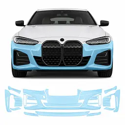 Антигравійна захисна бронеплівка за лекалами для BMW 4 Series Gran Coupe G26 2021- передній бампер
