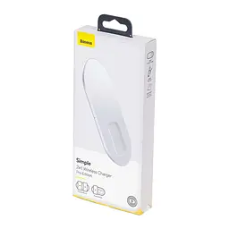 Бездротовий зарядний пристрій Baseus Simple 2 in 1 AirPods Pro Білий (WXJK-C02) - мініатюра 7