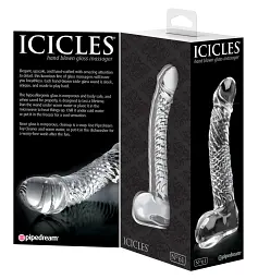 Фалоімітатор Icicles Model 61 16.5 см прозорий - мініатюра 4