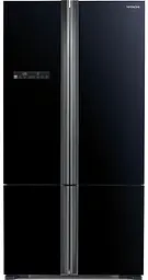 Холодильник з нижньою морозильною камерою Hitachi R-WB800PUC5GBK 184х81х91см 4 дв. Х-466 л М-174 л A++ NF Інвертор Чорний скло (R-WB800PUC5GBK)
