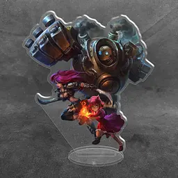 Акрилова колекційна фігурка Чемпіон League of Legends Вай, Джинкс и Бліцкранк 15 см