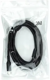Кабель San Guan USB Type-C - USB Type-C (M/M) PD 60W, 3 м, Black (CA914104) - мініатюра 4