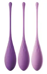 Набір вагінальних кульок Pipedream Kegel Train-Her Set, 3 шт., фіолетовий