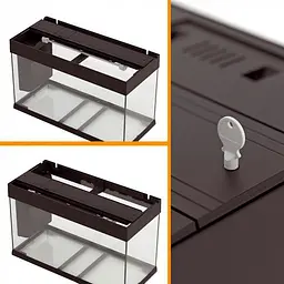 Акваріум Ferplast DUBAI 80 BLACK - 125 L 81 x 36 x h 51 см - мініатюра 6
