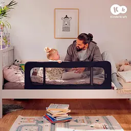 Захисна бар'єрка для ліжка Kinderkraft Guard and Dream Black (KAGUDR00BLK0000) - мініатюра 7