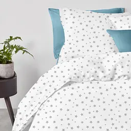 Комплект постільної білизни Cosas євро з простирадлом на резинці GREY STARS CS3 200 x 220 см (StarGrey_El-Sky_200) - мініатюра 2