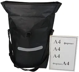 Велосипедна сумка на багажник із дощовиком 22L чорна Bikemate sum0028924 - мініатюра 10