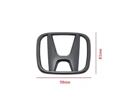 Емблема решітки задня Honda матова Чорна 98х81 мм Пластик на скотчі (Завод) - мініатюра 2
