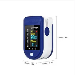 Пульсоксиметр Fingertip Pulse Oximeter LK-88 1 шт Синьо-білий (0274) - мініатюра 3