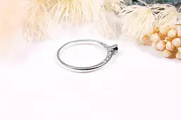 Каблучка з білого золота з чорним бриллиантом К-0353 - мініатюра 6