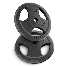 Диск металевий 4FIZJO 2 x 2.5 кг 26 мм Black (P-5905973401364) - мініатюра 6