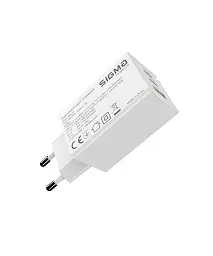 Мережевий зарядний пристрій Sigma mobile X-power 65W GaN, PD, QC (2xUSB-C + 1xUSB-A) White (PS65-01) - мініатюра 5
