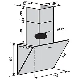 Витяжка Ventolux Mirror 60 WG (700) PB - мініатюра 8