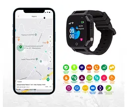 Дитячий смарт-годинник AmiGo GO008 MILKY GPS WIFI (Black) [61000] - мініатюра 5