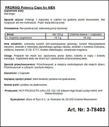 Капсули для потенції Prorino Potency Caps for men (ціна за 2 капсули в упаковці) - мініатюра 2