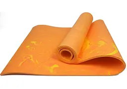 Коврик для йоги та фітнесу EasyFit PER Premium Mat 8 мм Помаранчевий (EF-1930-1-O)