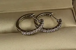 Сережки Xuping Jewelry кільця доріжки 1.7 см сріблясті - мініатюра 2