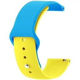 Набір ремінців BeCover Ukrainian Freedom для Xiaomi iMi KW66 (22 mm)/Mi Watch Color/Haylou LS01/Watch S1 Yellow-Blue (707826) - мініатюра 5