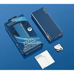 Зовнішній акумулятор - портативна батарея Remax RPP-108 Riji 20000 mAh синій (QC 22.5W + PD 18 W) - мініатюра 4