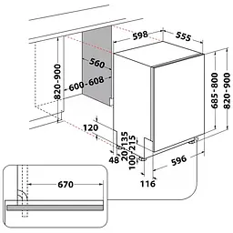 Посудомийна машина Whirlpool WIC3C34PFES (6735159) - мініатюра 6