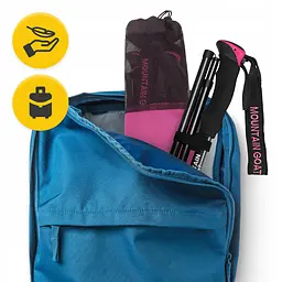 Трекінгові палиці Mountain Goat Pro+ 43-130 см Black/Pink (P-5905973404662) - мініатюра 12