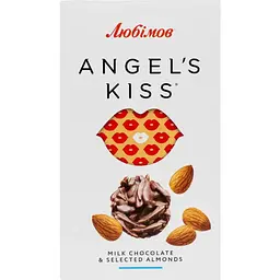 Конфеты шоколадные Любимов Angel's kiss молочные с миндалем 100 г