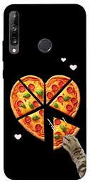Чохол Demsky Pizza Love Cat для Huawei P40 Lite E / Y7p (2020)