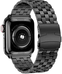 Браслет BeWatch для Apple Watch series 3/4/5/6 із шириною корпусу 38/40мм Quadro сталевий Чорний (1024401) - мініатюра 2