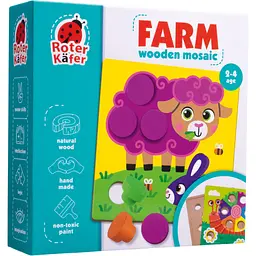 Дерев'яна мозаїка Roter Kafer Wooden mosaic with base. Farm (RW4220)