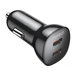 Зарядное устройство для Choetech car 2хUSB-C 40W PD black (TC0008-BK) - миниатюра 2