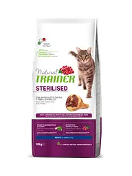 Сухий корм Trainer Natural Adult Sterilised with dry-cured ham для стерилізованих кішок від 1 року 10 кг.