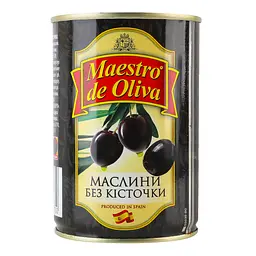 Уцінка. Маслини Maestro de Oliva чорні без кісточки 280 г (439060) - мініатюра 2