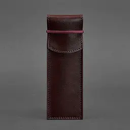 Шкіряний чохол для ручок 1.0 бордовий - мініатюра 6