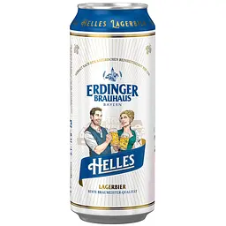 Пиво Erdinger Brauhaus Helles світле нефільтроване 5.1% 0.5 л