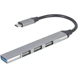 Концентратор Gembird USB-C to 1xUSB 3.1 + 3xUSB 2.0 silver (UHB-CM-U3P1U2P3-03)
