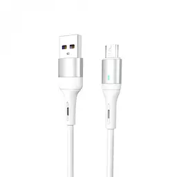 Кабель SkyDolphin S06V LED Smart Power USB - microUSB (M/M) 1 м, Білий (USB-000558)