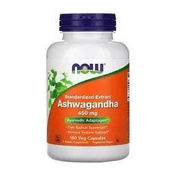 Витаминно-минеральный комплекс Now Foods Ашваганда, 450 мг, Ashwagandha, 180 вегетарианских капсул (NF4593)