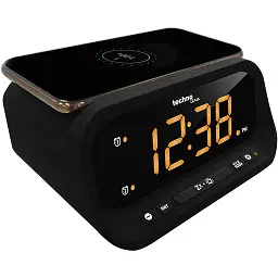 Годинник настільний Technoline WT477 Wireless Mobile Charging Black (WT477)