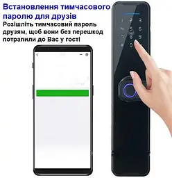 Розумний дверний замок AND 5323 чорний • Електронний кодовий замок з паролем, карткою та Bluetooth-керуванням - мініатюра 3