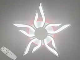 Стельовий світильник LED Diasha 2482/5+5WH, 82W, 3200K-6500K, білий метал, сучасний стиль, з пультом управління