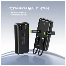 Батарея універсальна ColorWay 20 000 мА·год DigiPower PD/22.5 Вт, QC/4.0, чорна (CW-PB200LP01BK) - мініатюра 8