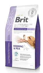 Сухий корм Brit VetDiet Dog Gastrointestinal Small Breeds для собак дрібних порід із проблемами травлення, з оселедцем, 2 кг
