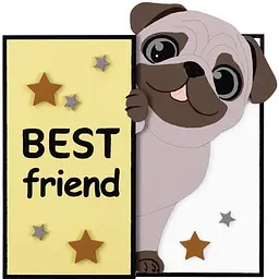 Набір картина 3D Rosa Talent Best Friend МДФ ґрунтоване 19х19 см