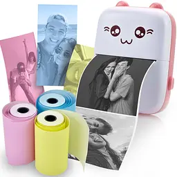 Портативний термопринтер JETIX Mini printer Pink - мініатюра 4