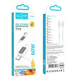 Дата кабель Hoco X108 Benefit 60W Type-C to Type-C (1m) White - мініатюра 4